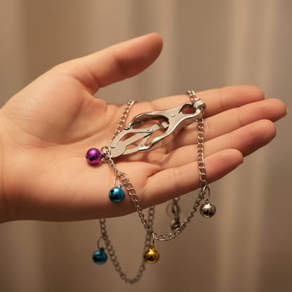 Chaîne et cloches Pinces à mamelons