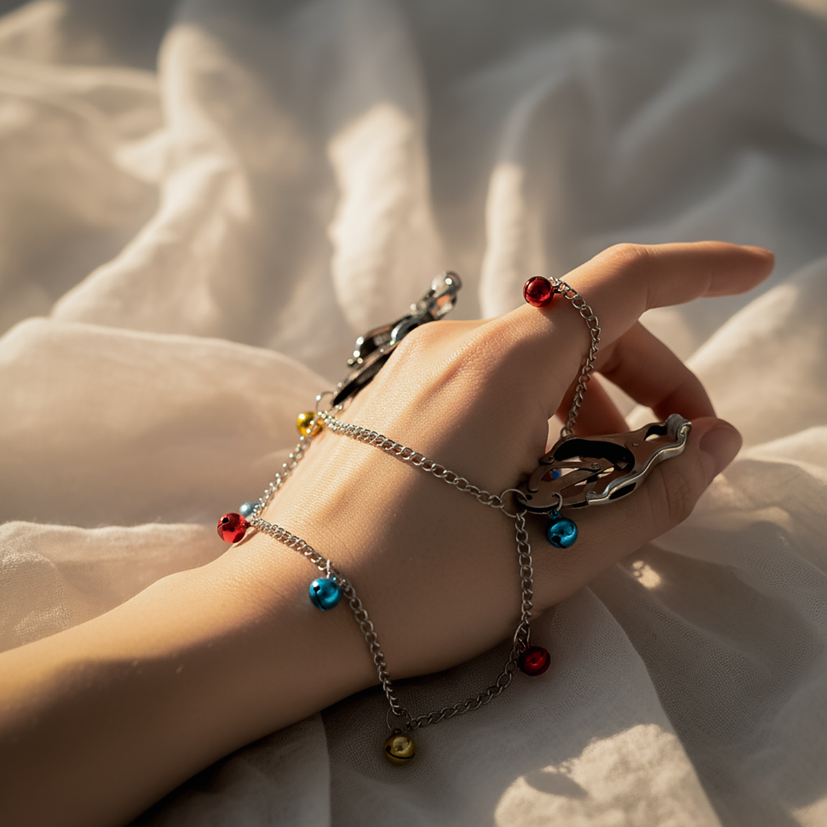 Chaîne et cloches Pinces à mamelons